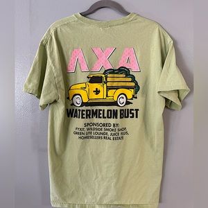 Light Green Gildan Lambda Chi Alpha Watermelon Bust T-shirt Size L